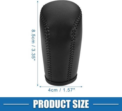 Car Gear Shifting Knob Cover Automatic Transmission Lever Trim for Mazda CX-5 2017-2022 Faux Leather Black...