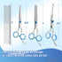 GEMEK Professional Grooming Scissors for Dogs with Safety Round Tips, Dog Grooming Scissors Set - Thinning, Straight, Curved Shears and Comb for L...