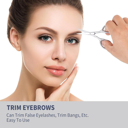 Professional Grooming Scissors, Small Scissors for Hair, Nose, Eyebrow Trimming, Facial, Mustache, Eyelashes. Precision Stainless Steel Scissors -...