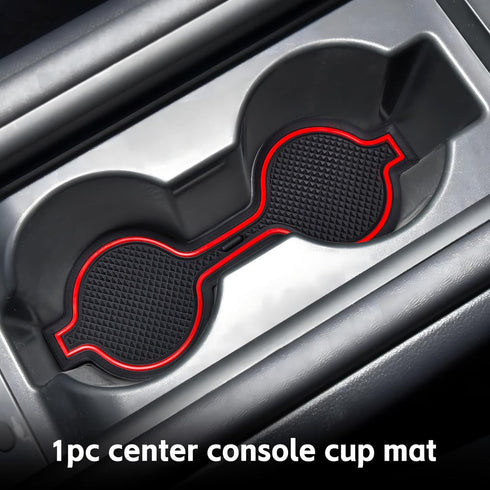 Anti Dust Mats for Toyota 86 Subaru BRZ Scion FR-S 2022 2023,Custom fit Cup Holder Liners Mats Door Pocket Center Console Liners (Red/6Pcs)...