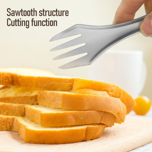 TiTo Titanium Spork 3-in-1 Spoon,Fork and Knife Lightweight Camping Utensil,Eco-Friendly Flatware for Outdoor Traveling,Hiking,Backpacking and Pic...