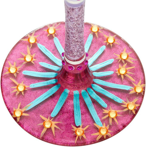 Enesco Designs by Lolita Birthday Blowout Hand-Painted Artisan Wine Glass, 1 Count (Pack of 1), Multicolor...