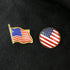 Set of 10 American Flag Lapel Pins USA United State Badge Brooches Round Waving Flag Patriotic Pins Bulk Hat Backpack Bag...