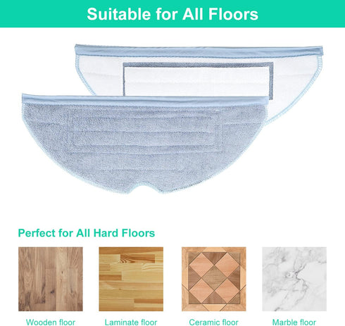8Pcs Mop Cloth Pad for Xiaomi Roborock S7 S7 + S7 MaxV, S7 MaxV Plus, T7S T7 Plus T7S Plus Robot Vacuum Cleaners Microfiber Vacuum Mop Replacement...