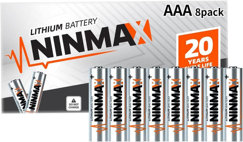 Lithium AAA Batteries, 8 pack 1.5V 1350mAh Longest Lasting Triple A Batteries for High-Tech Devices?Non-Rechargeable?...