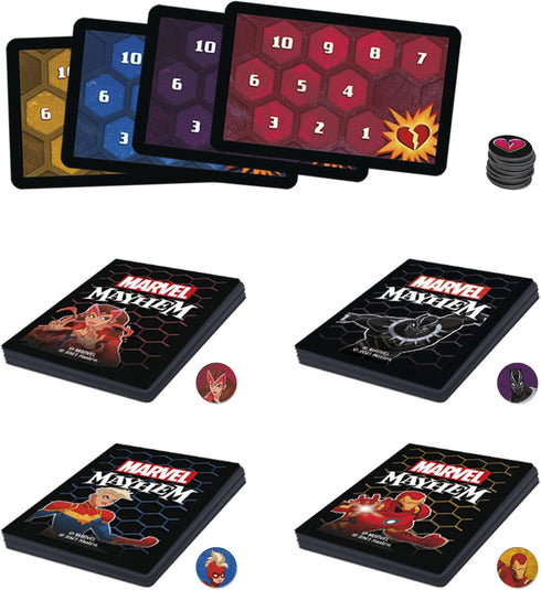Hasbro Gaming Marvel Mayhem-Card Game, Featuring Super Heroes, Fun Game for Marvel Fans Ages 8+, Fast-Paced, Easy-to-Learn for 2-4 Players...