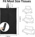 kakaforsa Black Toilet Paper Holder Travel Napkin Holder Reusable Tissue Holder Cloth Tissue Box Cloth Cover Hang Paper Towel Holder Tissue Box Co...