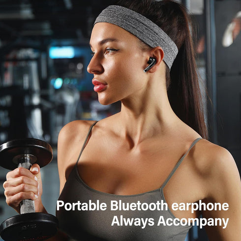 CALCINI Wireless Earbuds, Bluetooth Earbuds 5.3 with LED Power Display Charging Case (Black)...