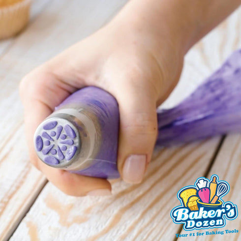 Baker Dozen 12 IN Pastry Bags 100 Heavy Duty Piping Bags with Extra Thickness, Disposable Pastry Bags with 1 Coupler and 2 Ties, Cake Decoration P...