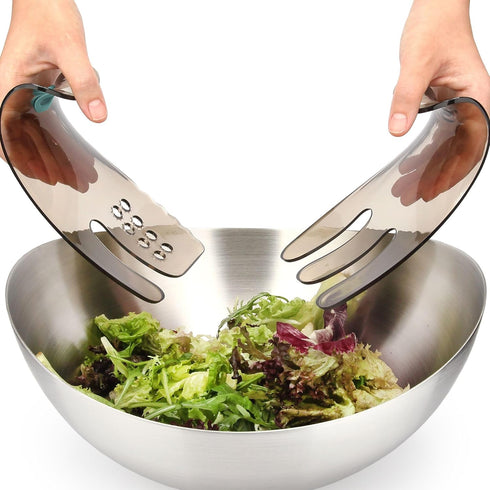 Salad Hands - Salad Tongs for Serving - Salad Serving Utensils - Salad Tosser Salad Servers - Salad Spoons for Serving - Space Saving Salad tools ...