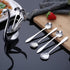 AnSaw Silver Small Swan Base Holder With Silver 8 Pcs Flower Spoon Set,Stainless Steel Reusable Tea Scoops Stirring Spoon Coffee Spoon...