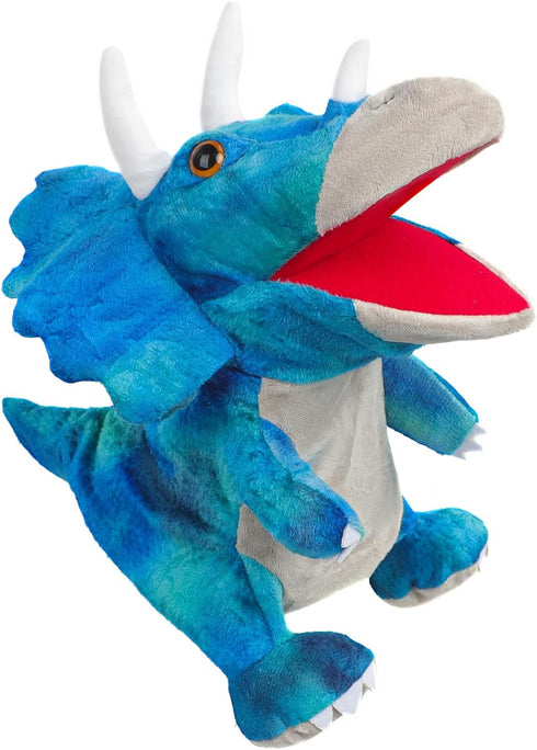 Hand Puppets, Cute Dinosaur Stuffed Animal Plush Puppet Pretend Play Doll Toy Movable Mouth Storytelling Dinosaur Figure Hand Puppet Interactive T...
