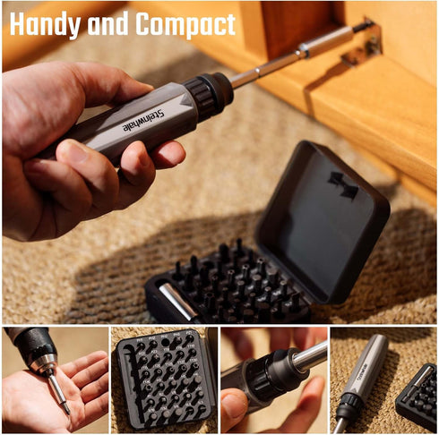 32 in 1 Ratchet Screwdriver Set with Push-Eject Extension Rod, 48-Tooth Gear Ratchet, Antislip Soft Handle, Magnetic Bit Holder, 30pcs S2 Steel Bi...