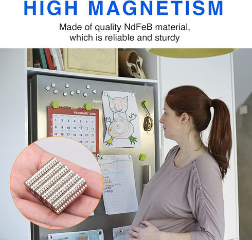 TRYMAG Small Refrigerator Magnets, 300Pcs Small Round Rare Earth Magnets, Multi-Use Tiny Neodymium Fridge Magnets, Premium Cylinder Office Magnets...