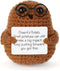 Positive Potato, 2.95 Inch Cheerful Potato Gifts with Positive Card Cute Glasses Knitted Potato Doll for New Year Gift Birthday Gifts Friends Chri...