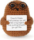 Positive Potato, 2.95 Inch Cheerful Potato Gifts with Positive Card Cute Glasses Knitted Potato Doll for New Year Gift Birthday Gifts Friends Chri...