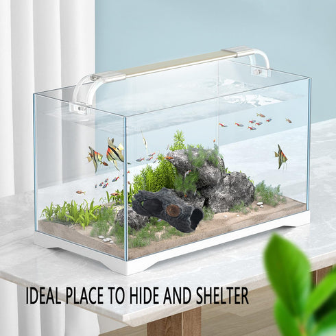 Fish Tank Tree Hole Decoration, Aquarium aquascape Tree Roots, Territorial Fish Hideaway, Interesting Hideout House, Reptile Decoration...