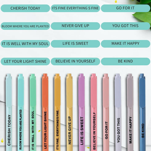 WY WENYUAN Funny Pens, Pastel Ballpoint Pens Bulk, Fine Point Smooth Writing, Cute Best Gift Pens, Black Ink 1.0 mm Journaling Pens Office Supplie...