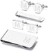 JOERICA 6 PCS Engraved Initial Cufflinks Tie Bar Money Clip Set Shirt Alphabet Letter Wallet Tie Clip and Cufflink Set...