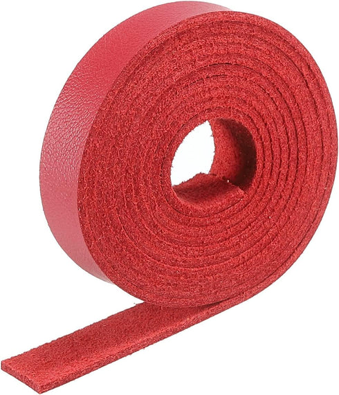 PATIKIL Faux Leather Cord Suede Cord 1cm/0.4" Leather Thread Velvet Cord 100cm/3.28ft for Bracelet, Necklace, Beading, DIY Craft, Red...