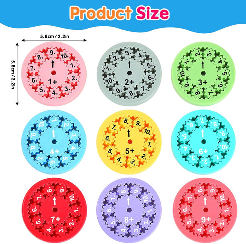 Math Fidget Spinners Addition, Math Fidget Toy for Kids, Math Facts Fidget Spinners, Educational Learning Numbers Add Subtract Fidget Spinner Toys...