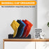 Baseball Hat Storage and Display Rack, Acrylic Organizer, Installation-Free, Holds 14 Hats for Bedroom, Closet and Dresser2pcs (1 Black + 1 Clear)...