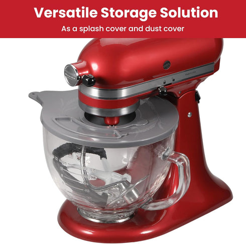 Glass Bowl Lid for KitchenAid K5GB 5 Quart Tilt-Head Stand Mixer, Mixer Bowl Cover Prevent Dry/Wet Ingredients Splash-Outs, Mixer Splash Guard wit...
