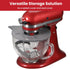 Glass Bowl Lid for KitchenAid K5GB 5 Quart Tilt-Head Stand Mixer, Mixer Bowl Cover Prevent Dry/Wet Ingredients Splash-Outs, Mixer Splash Guard wit...