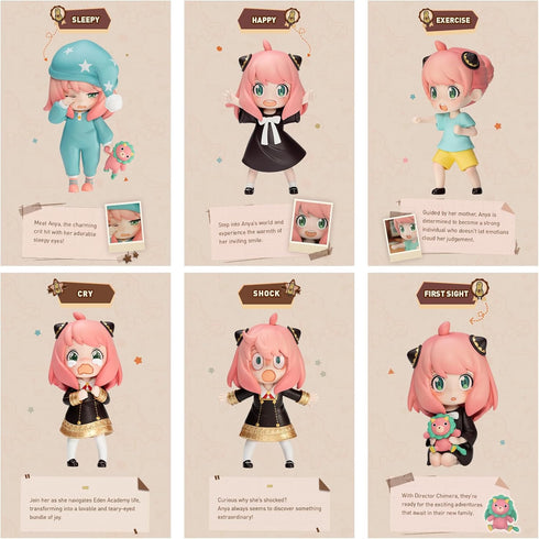 POP MART Spy × Family Anya's Daily Life Series Figures, Spy Blind Box Figures, Random Design Action Figures Collectible Toys Home Decorations, Hol...