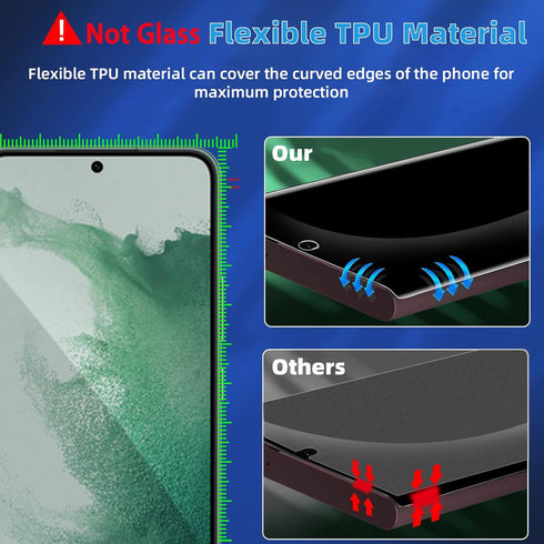 3 Pack Privacy Screen Protector Compatible with Samsung Galaxy S23, Anti-Spy TPU Hydrogel Protective Film for Samsung Galaxy S23 6.1" - Support Fi...