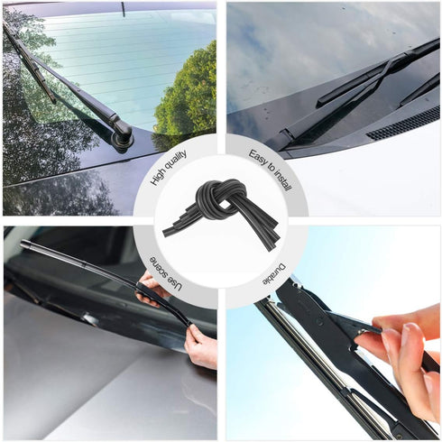 25 Inch 10Pcs Windshield Wiper Refills Replacement - Automotive Replacement Windshield Wiper Blades Refill Strips - Windscreen Boneless Wiper blad...
