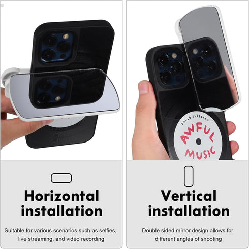 Gatuida Smartphone Camera Mirror Reflection Clip Kit, 2PCS Adjustable Phone Camera Mirror Reflection Clip Kit, Mirror Reflection Clip Kit, Mirror ...