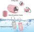 2 Pack Portable Pill Case Bling Rhinestone Pill Container Box Waterproof Medication Holder Organizer Bottle with Keychain for Outdoor Camping Trav...