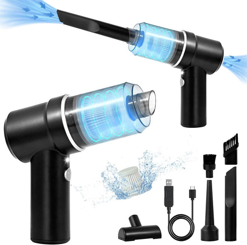 Handheld Car Vacuum Cleaner, Mini Car Vacuum Rechargeable, 9000PA 120W High Power, 2 in 1 Air Duster with LED Light, Portable Vacuum Cleaner for C...
