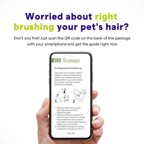 Detangling Pet Comb for Dogs & Cats - Detangler Grooming Tool with Long & Short Stainless Steel Metal Teeth for Dematting Matted Fur, Combing Out ...