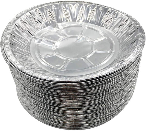 Premium 6" Aluminum Foil Pie Pans 50pcs/set. Disposable Tin Plates for Pies Tart Quiche...