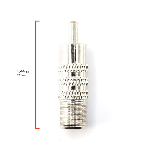 THE CIMPLE CO - RF (F81) and RCA Coaxial Adapter - RCA Male to Female F81 (F-Pin) Connector, Adapter, Coupler, and Converter - for RG11, RG6, RG59...
