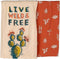 Primitives By Kathy Live Wild And Free Dish Towel...