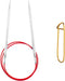 ChiaoGoo Red Lace 32 inch (81cm) Circular Knitting Needles US Size 10.5 (6.5mm) Stainless Steel 7032-10.5 with Stitch Holder...