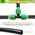 Drip Irrigation Fittings for 1/2 inch Tubing (0.60"-0.63" OD), 12 Pieces Barbed Tee Drip Parts Locked Tee Connectors, 3 Way Drip Line Nuts Connect...