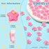 DanLingJewelry 100Pcs Pink 10mm Star Resin Cabochons Mini Flatback Nail Embellishments for DIY Art Jewelry Making Supplies...