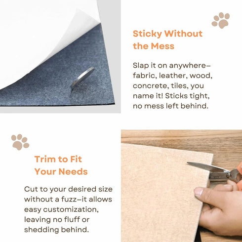 Cat Scratch Mat (Black, 5-Pack, 9.8''*18.8''), Furniture Protector from Cats Scratching, Strong Self-Adhesive Backing for Easy and Sturdy Applicat...
