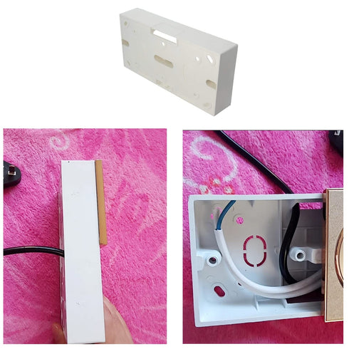 Fielect 86 Type Universal Switch Socket Wire Slot Box Surface Mount Wall Switch Socket Box Switch Protection Box Plastic White 1pcs...