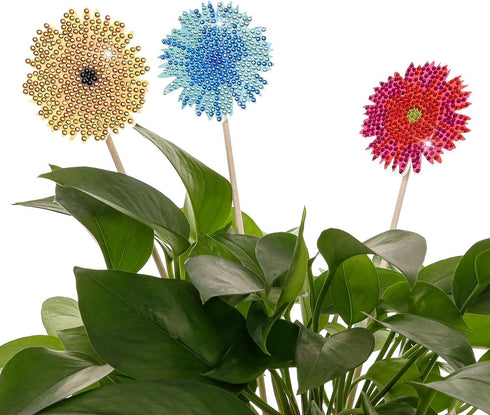 Fumwase 8 Pcs Flower Diamond Art Diamond Art Painting Kits for Garden Decor Flower Crafts Diamond Art Kit Flower Ornaments Diamond Art Supplies fo...
