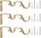 Ycolnaefllr Set of 3 Golden Double Rod Holders Double Curtain Rod Brackets Heavy Duty Double Curtain Rod Hanging Brackets for 1 and 0.7 -Inch Rod...
