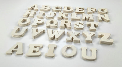 Kang&Chang Wooden Letters,Wooden Alphabet Letters,Unfinished Wood Letters for Crafts,DIY,Decoration,1.75 Inch,114 pcs...