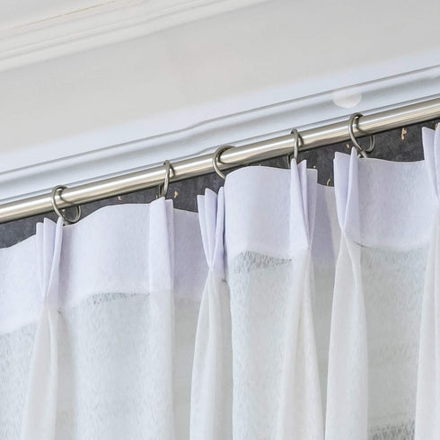 Hotop 30 Pcs Metal Drapery Curtain Rings 0.98/1.26/1.65 inch Interior Diameter and 30 Pcs Hanging Curtain Drapery Pin Hooks for Window Door Shower...
