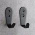 MsBong 8 Pcs Black Coat Hooks for Wall, Heavy Duty Hooks for Hanging Coats No Rust Hooks Wall Mounted with Screws for Key, Towel, Bags, Cup, Hat I...