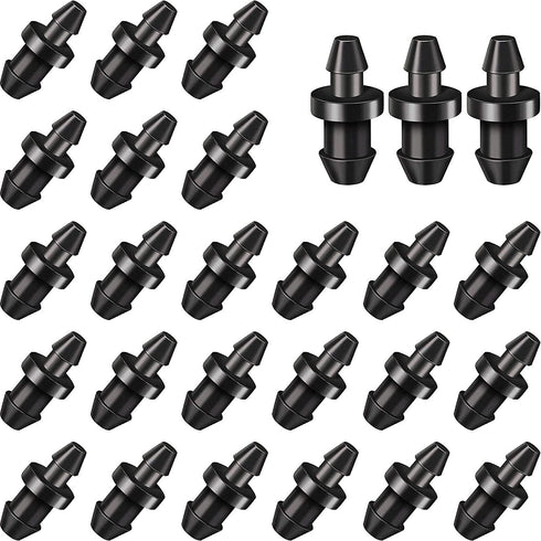 100 Pcs 1/4 Goof Drip Line Plugs Irrigation Black Barbed Hose End Plug Irrigation End Plugs for Drip Line...