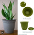 The HC Companies 10 Inch Eclipse Round Planter with Saucer - Indoor Outdoor Plant Pot for Flowers, Vegetables, and Herbs, Peridot...
